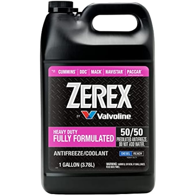 Zerex FULLY FORMULATED PINK HEAVY DUTY 50/50 READY-TO-USE ANTIFREEZE COOLANT 1 GALLON - Image 1